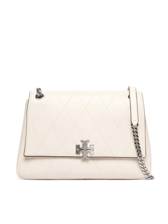 Tory Burch Handtasche Tory Burch Charlie Quilted Shoulder Bag 185828 Beige