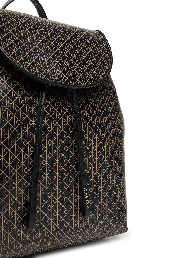 Calvin Klein Rucksack Calvin Klein Emblem Aop Flap Backpack LV04F3271G Schwarz