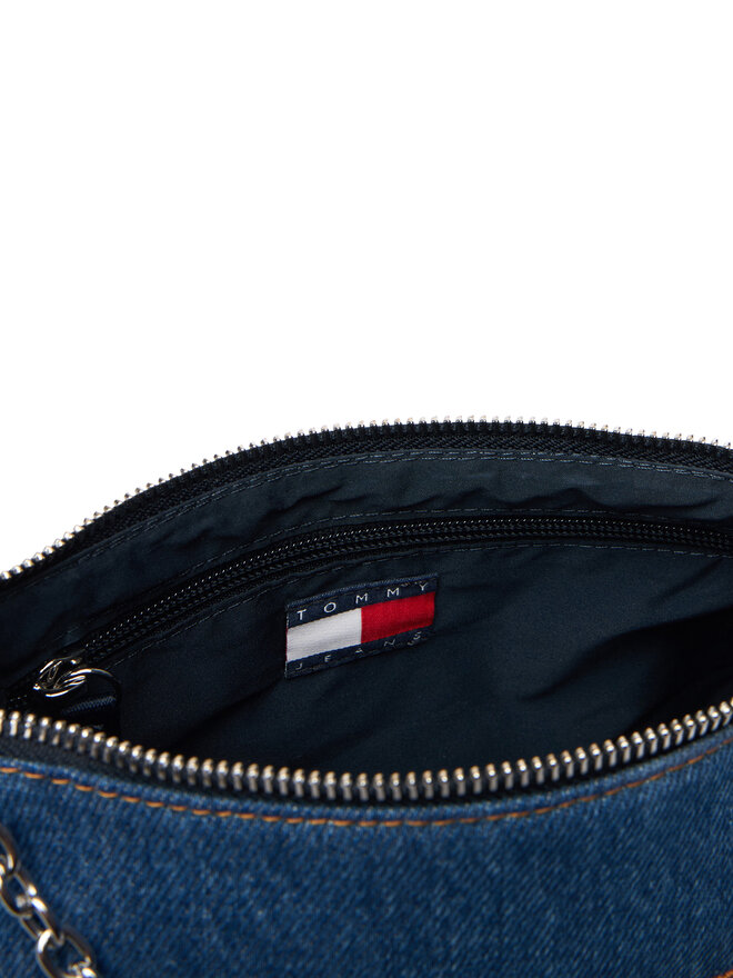 Tommy Jeans Handtasche Tommy Jeans Tjw Cool Denim Shoulder Bag AW0AW18575 Blau