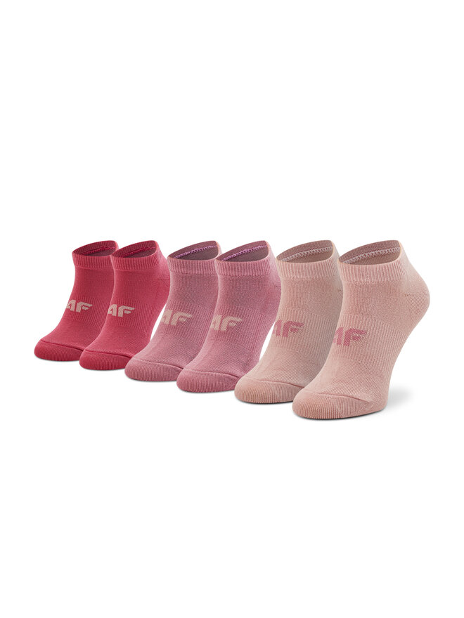 4F 3er-Set niedrige Unisex-Socken 4F HJL22-JSOD003 Rosa