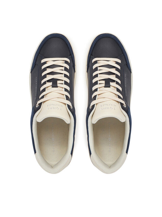 Tommy Hilfiger Sneakersy Tommy Hilfiger Court Mix Lnubuck FM0FM05410 Tmavomodrá