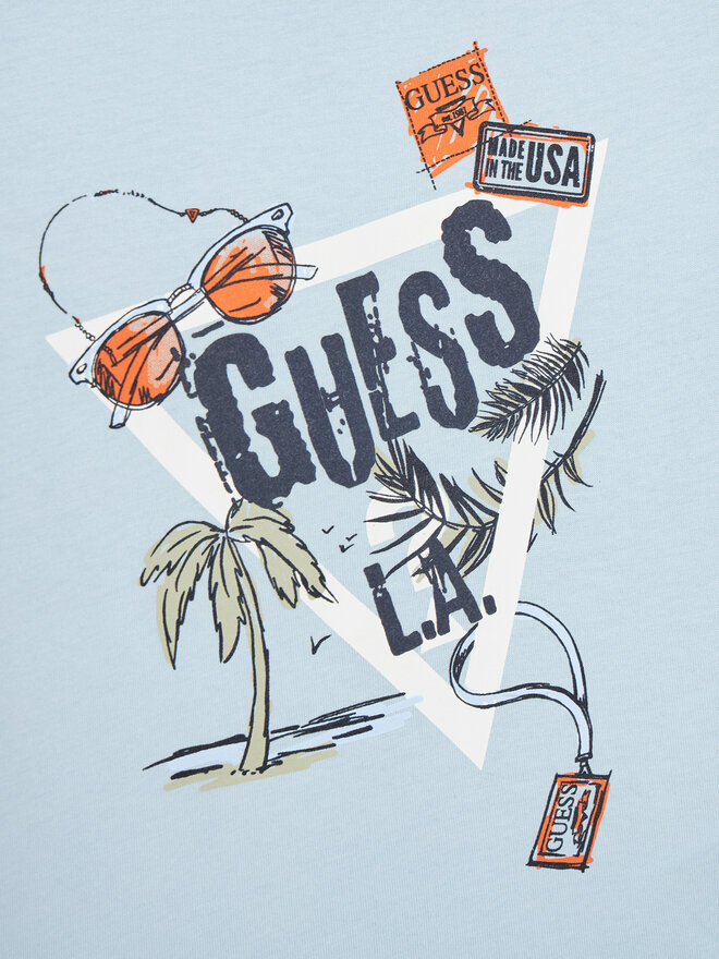 Guess Guess Marškinėliai N5GI05 K8HM4 Mėlyna Regular Fit