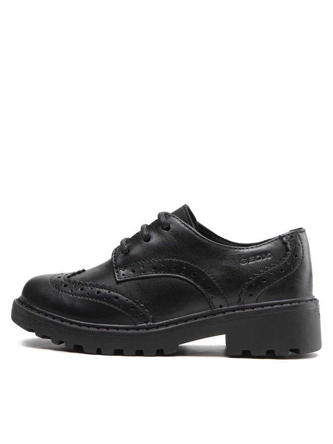 Geox Oxfordy Geox J Casey G. N J6420N 00085 C9999 M Czarny