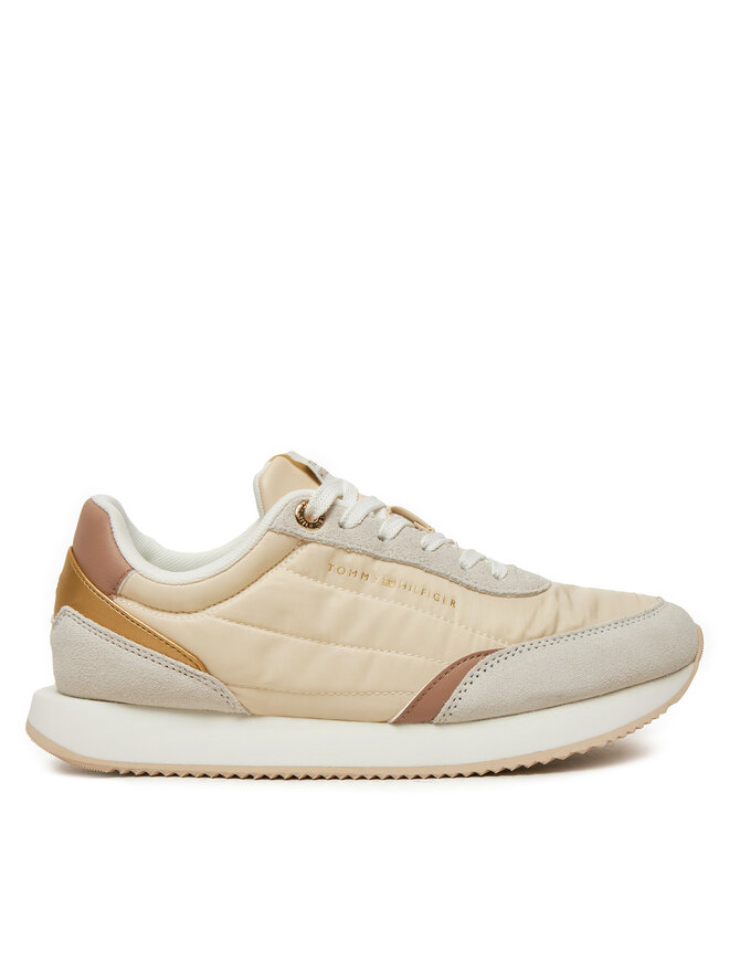 Tommy Hilfiger Sneakers Tommy Hilfiger Essential Runner FW0FW08332 Écru