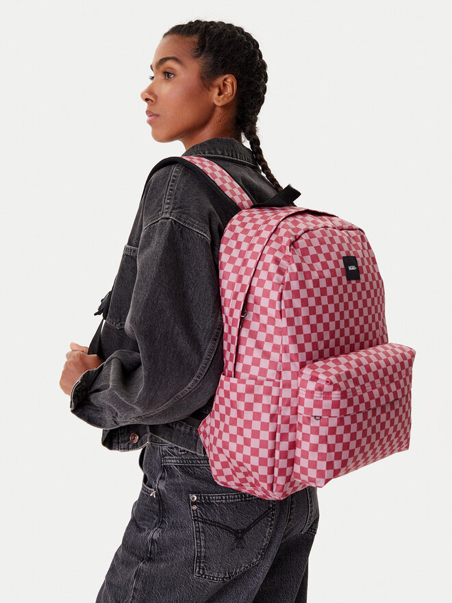 Vans Plecak Vans Old Skool Check VN000H4XZRY1 Różowy