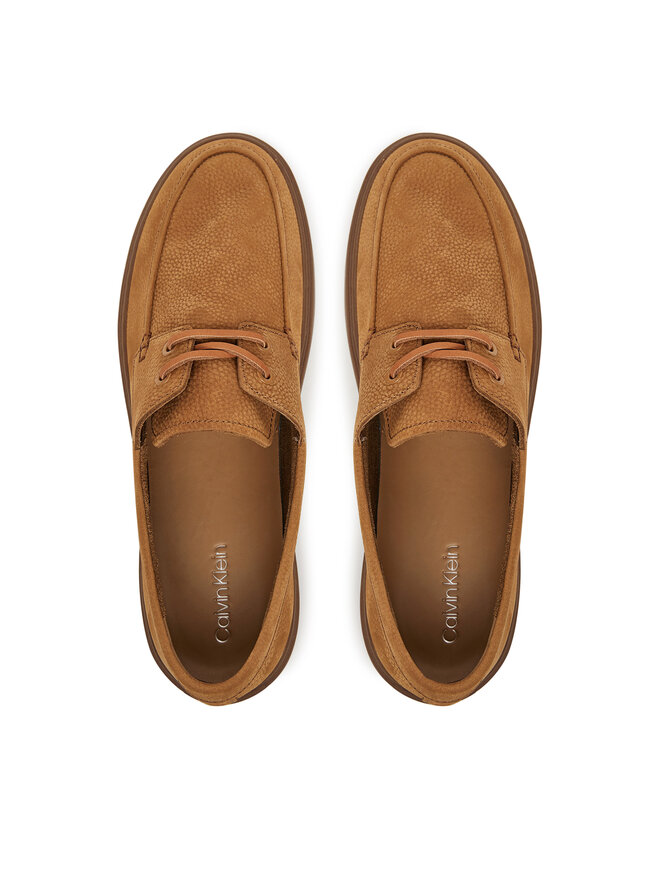 Calvin Klein Туфлі Calvin Klein Hybrid Lace Up Boat Nu HM0HM01892 Коричневий
