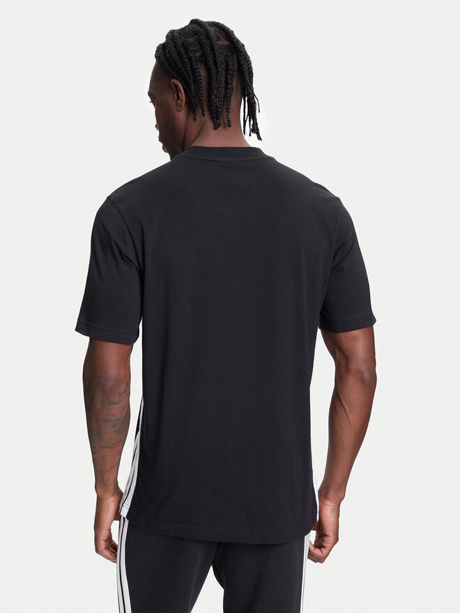 adidas adidas Marškinėliai Essentials 3-Stripes JD1906 Juoda Regular Fit