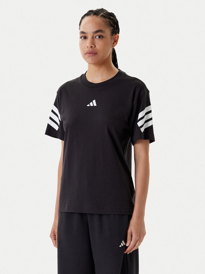 adidas adidas Marškinėliai Future Icons 3-Stripes JE0237 Juoda Regular Fit