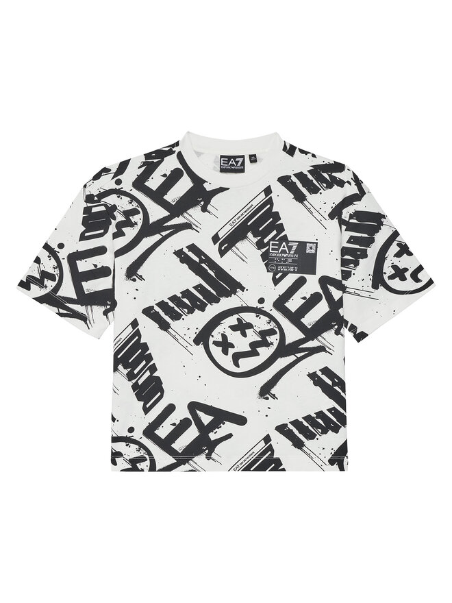 EA7 Emporio Armani EA7 Emporio Armani Camiseta 7B000059 AF12874 F0035 Écru Relaxed Fit