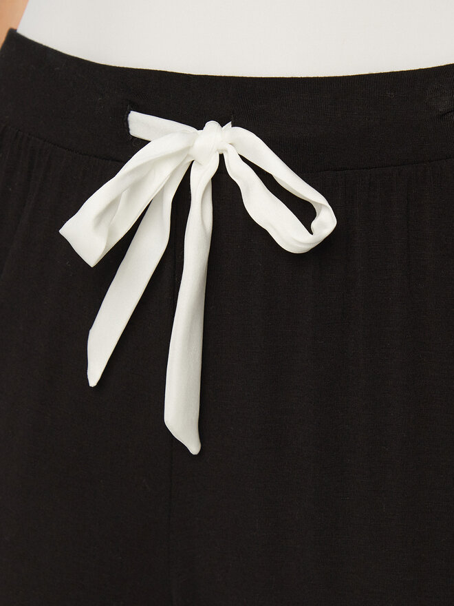 Hunkemöller Hunkemöller Pyjamahose Essential 201759 Schwarz Regular Fit