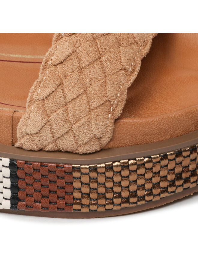 Wrangler Sandały Wrangler Amaya Woven WL21661A Brązowy