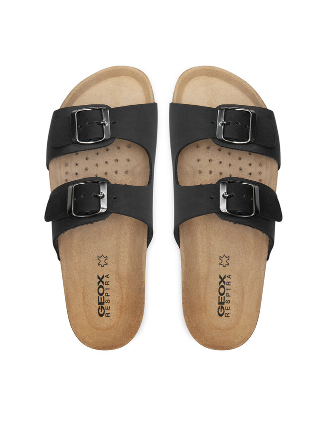 Geox Pantoletten Geox D Brionia D35LSL 00032 C9999 Schwarz