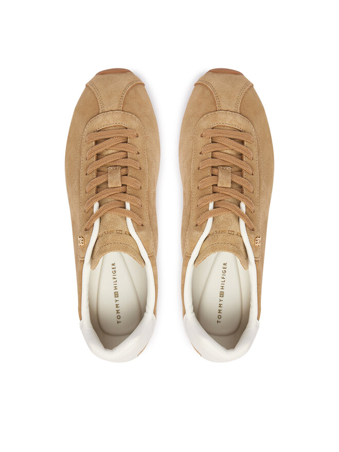 Tommy Hilfiger Sneakers Tommy Hilfiger Th Bella Low Runner Suede FW0FW09189 Beige