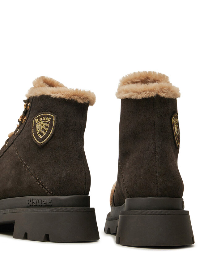 Blauer Schnürstiefeletten Blauer F4KIMMEL06 Braun