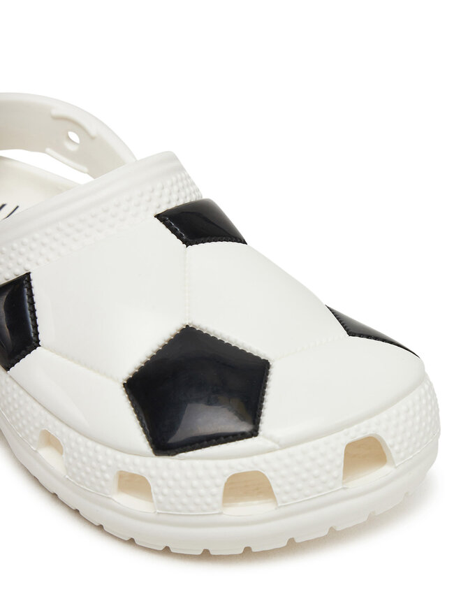 Crocs Şlapi Crocs Classic Soccer Ball Clog K 210157 Alb