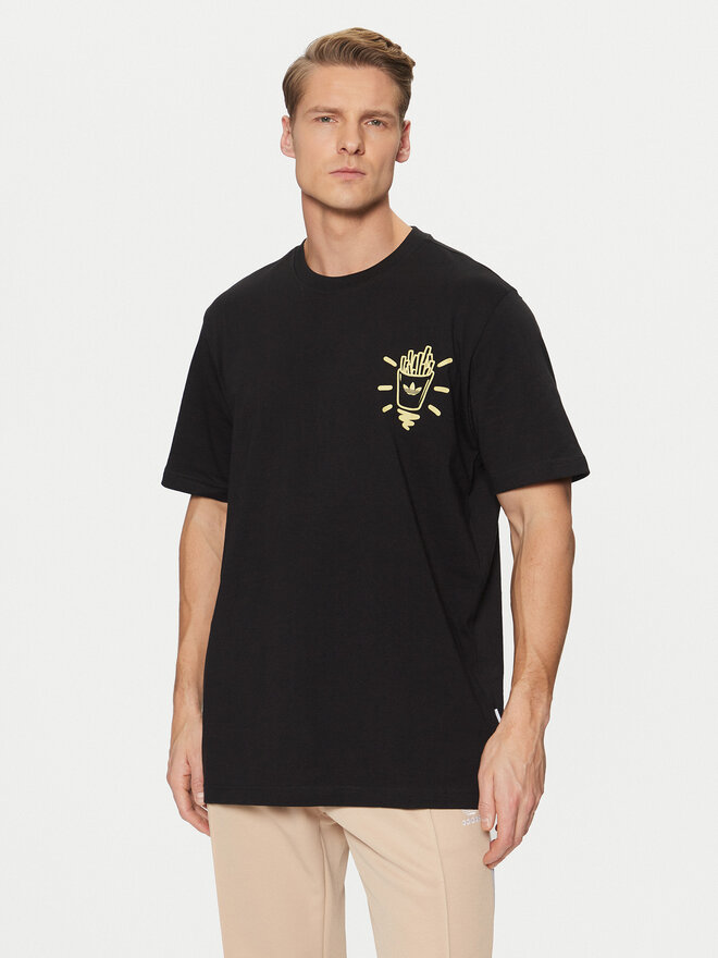 adidas adidas Marškinėliai Street B JP2672 Juoda Loose Fit