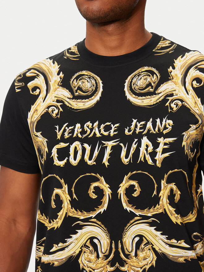Versace Jeans Couture Versace Jeans Couture Camiseta 77GAH6SC Negro Regular Fit