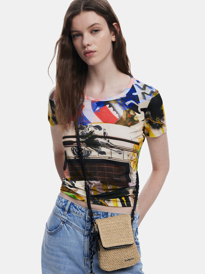 Desigual Telefontartó táska Desigual 25SAYO02 Bézs
