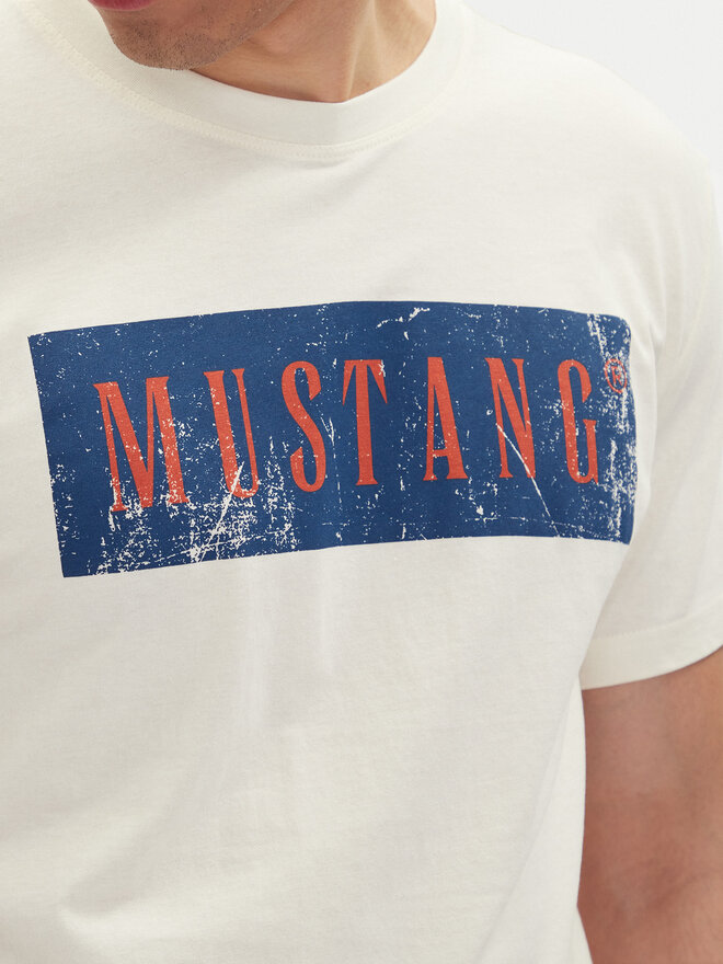 Mustang Mustang T-Shirt Austin 1016274 Λευκό Regular Fit