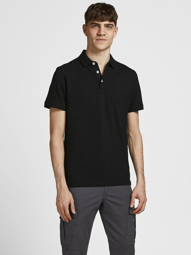 Jack&Jones Jack&Jones Polo marškinėliai Paulos 12136668 Juoda Slim Fit