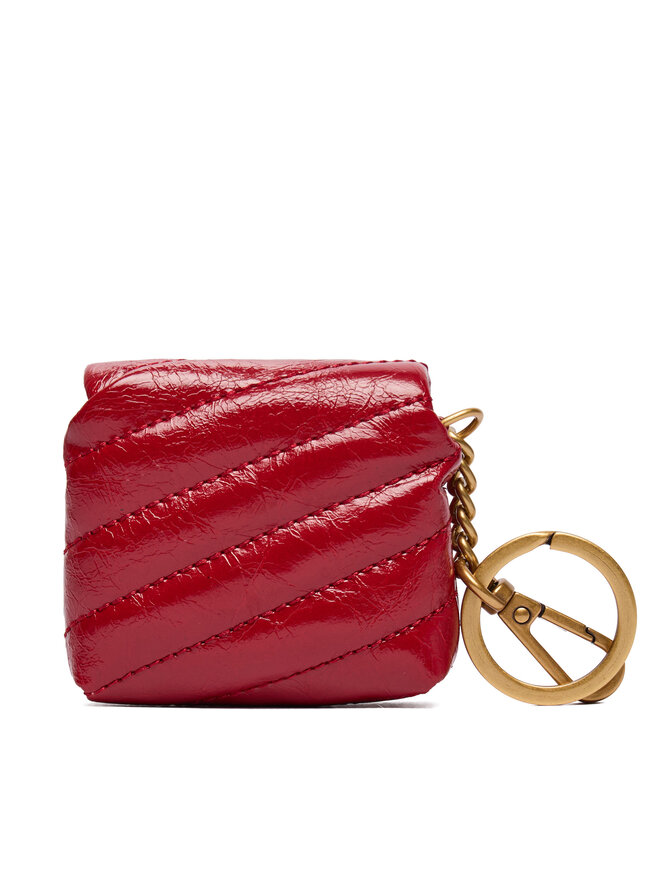 PINKO Μπρελόκ PINKO Airpods Love Puff Microfiber Shiny Calf AI 25-26 PCPL 105869 A370 Κόκκινο