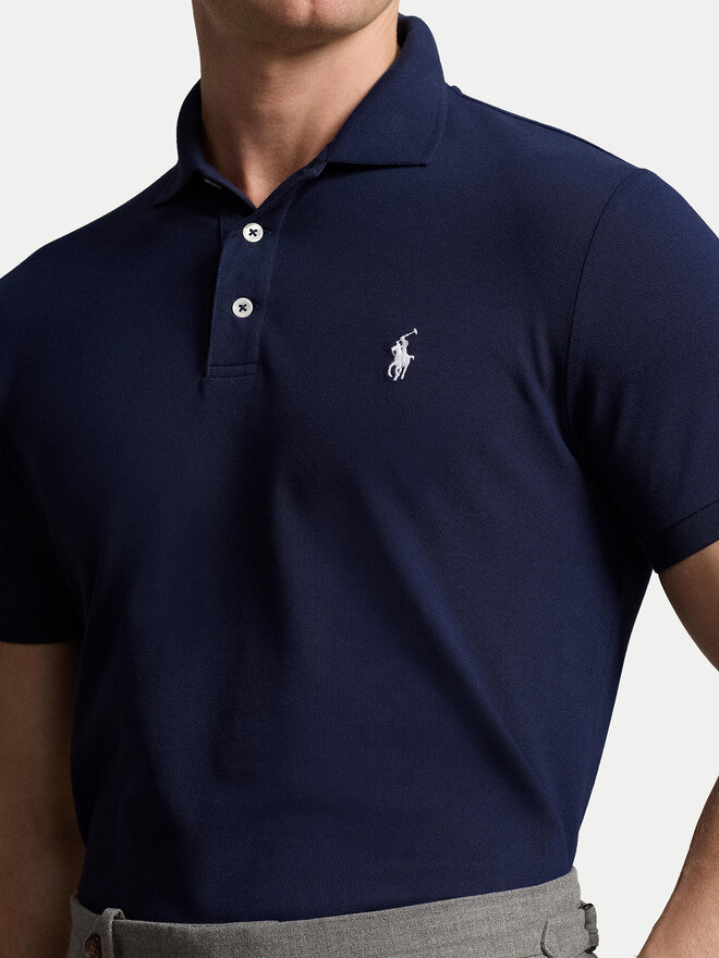 Polo Ralph Lauren Поло 710941439003 Cиній Custom Slim Fit