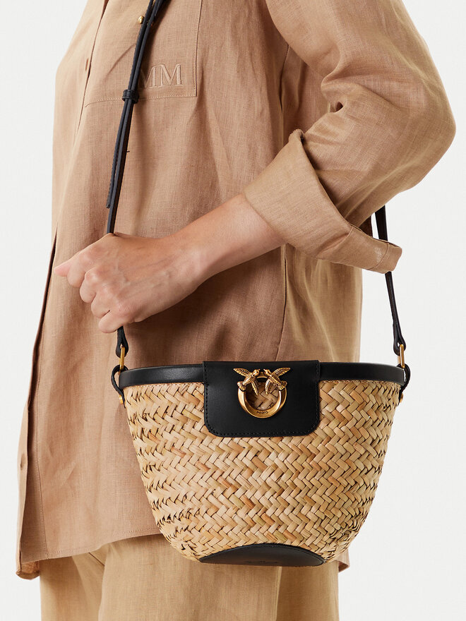 PINKO Handtasche PINKO Love Summer Bucket PE 25 PLTT 103325 A1RL Beige