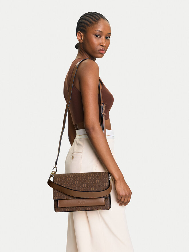 TOUS Handtasche TOUS Audree Tous Buckles Silhouette 2002204143 Braun