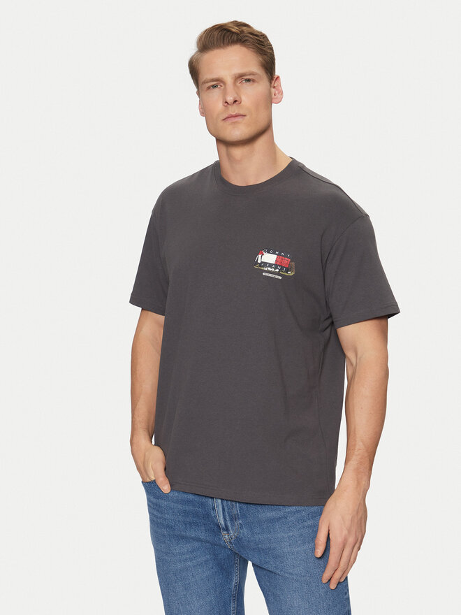 Tommy Jeans Tommy Jeans T-Shirt Novelty DM0DM20351 Grau Relaxed Fit