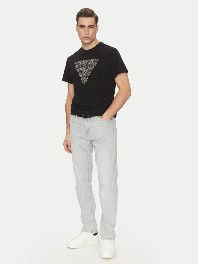Guess Guess Marškinėliai M5GI16 K8FQ4 Juoda Regular Fit