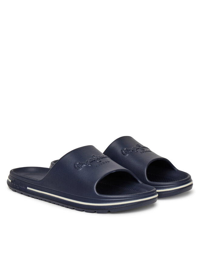 Pepe Jeans Natikači Pepe Jeans Beach Slide M PMS70159 Mornarsko modra