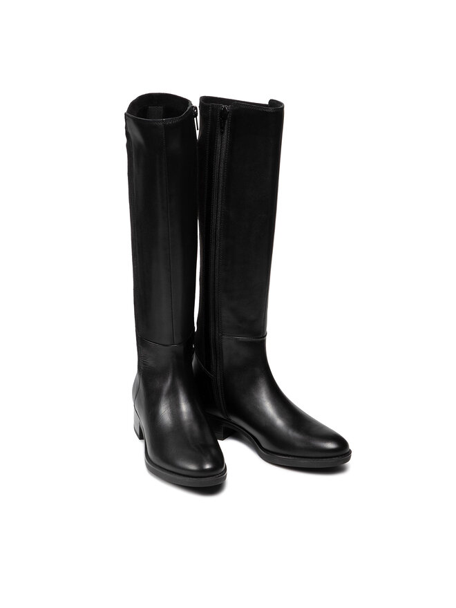 Geox Kozačky Geox D Felicity D D16G1D 043JZ C9999 Černá