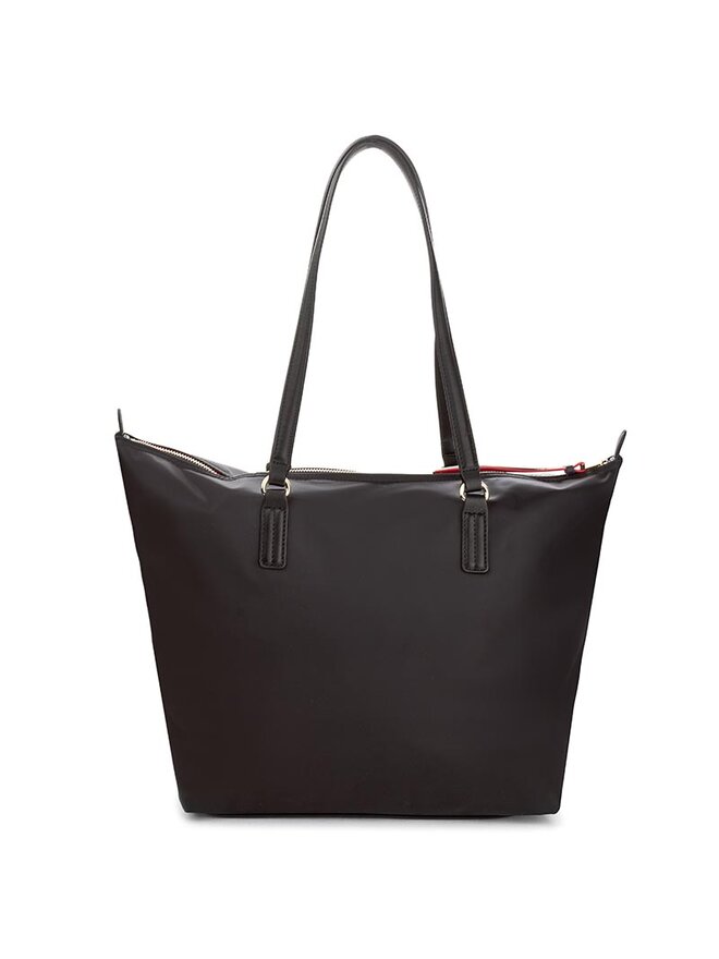 Tommy Hilfiger Handtasche Tommy Hilfiger Poppy Tote AW0AW04302 Schwarz