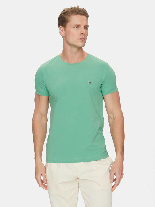 Tommy Hilfiger Tommy Hilfiger Футболка MW0MW10800 Зелений Slim Fit