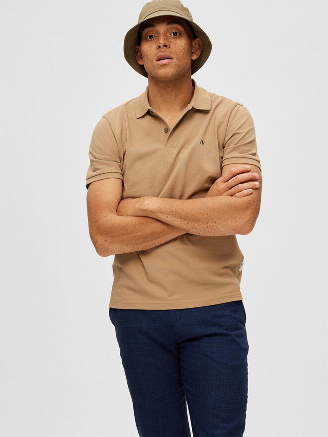 Selected Homme Selected Homme Poloshirt 16087839 Beige Regular Fit