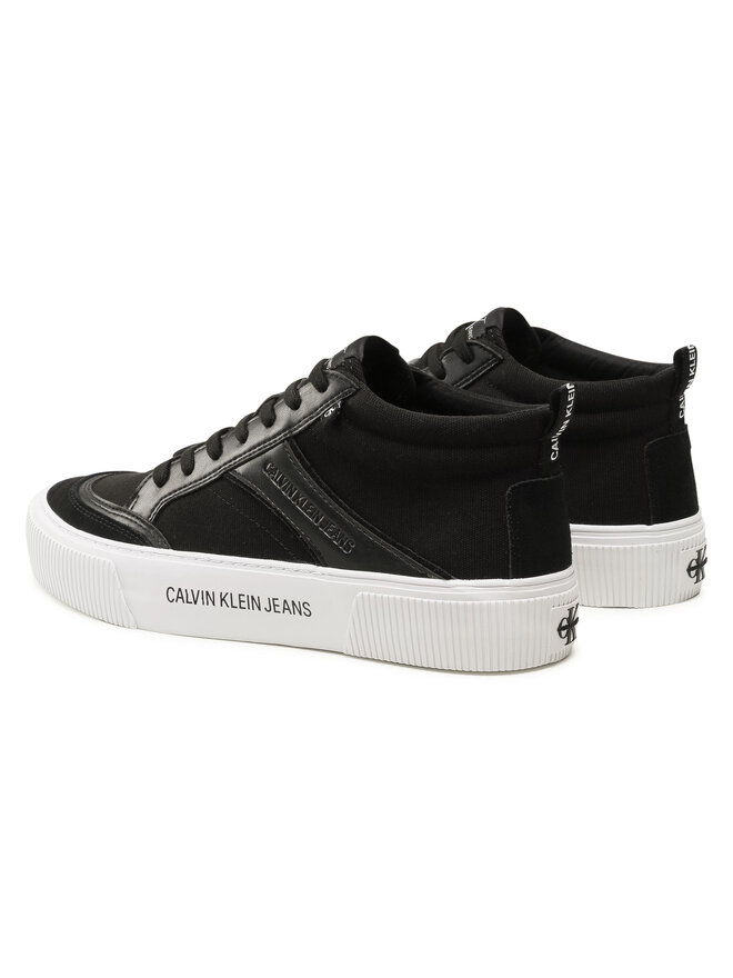 Calvin Klein Jeans Αθλητικά Calvin Klein Jeans Vulcanized Skate Mid Laceup Mix YM0YM00025 Μαύρο