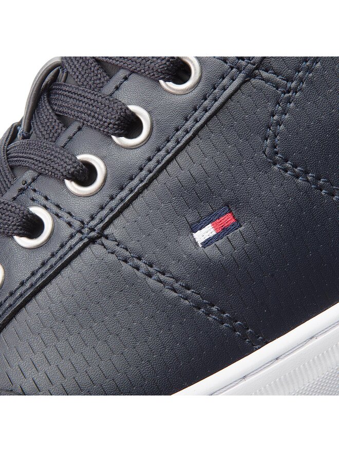 Tommy Hilfiger Sneakers Tommy Hilfiger Core Corporate Leather Sneaker FM0FM01497 Dunkelblau