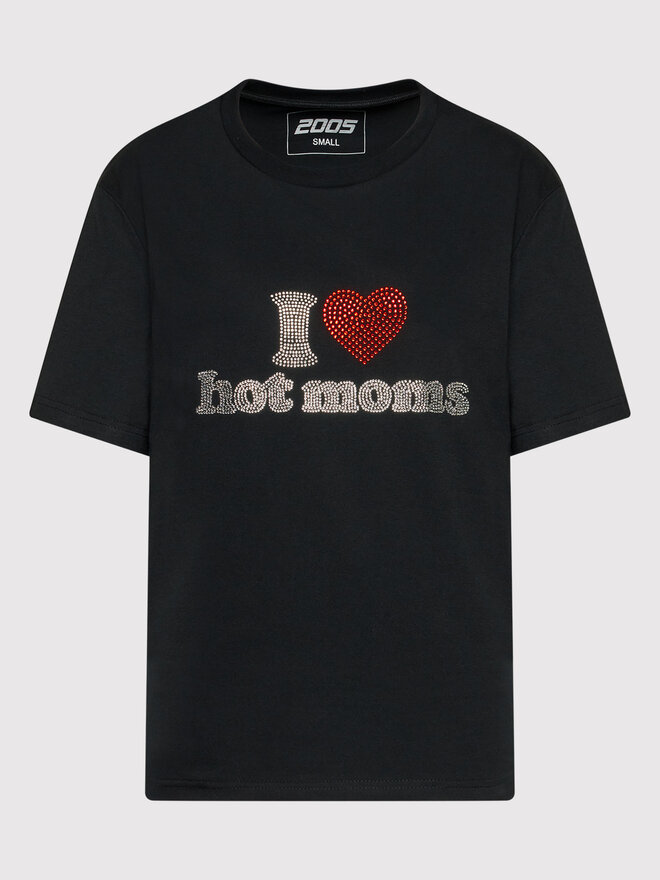 2005 2005 T-Shirt Unisex Hot Moms Μαύρο Relaxed Fit