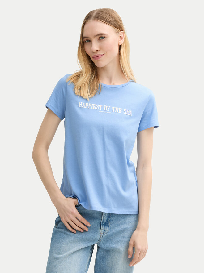 Tom Tailor Denim Tom Tailor Denim Футболка 1045417 Голубий Regular Fit