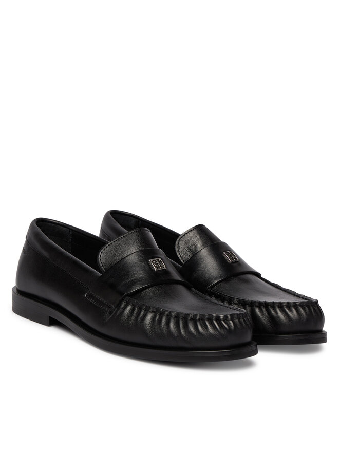 Calvin Klein Slipper Calvin Klein Round Loafer Lth HW0HW03031 Schwarz