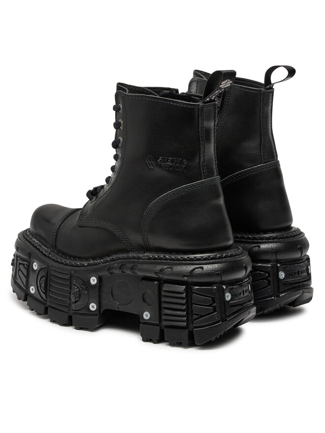 NEW ROCK Schnürstiefel NEW ROCK M-TANK083-C1 Schwarz
