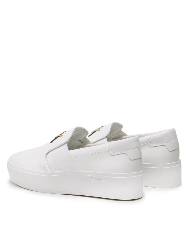 Calvin Klein Sneakers Calvin Klein Flatform Cupsole Slip On W/Hw HW0HW01421 Weiß