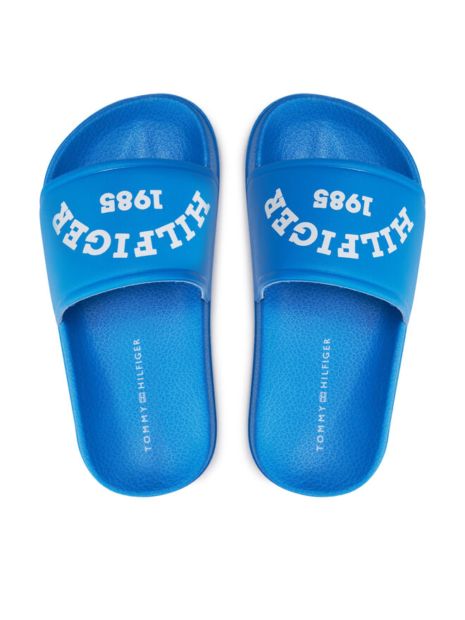 Tommy Hilfiger Pantoletten Tommy Hilfiger Logo Pool Slide T3B0-33457-1172 Blau