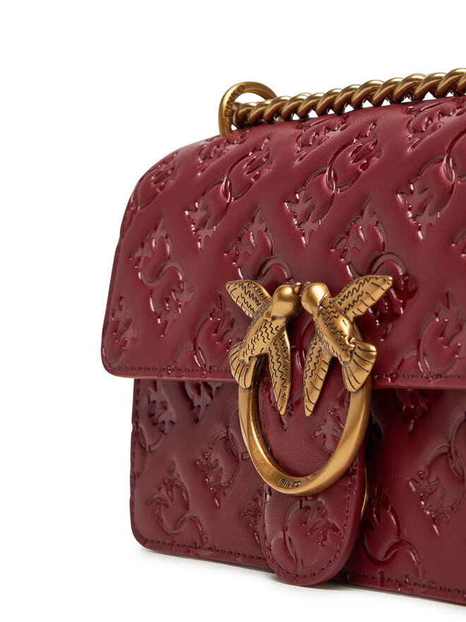 PINKO Ročna torba PINKO Love One Mini Dc 100074 A1YB Y1HQ Bordo rdeča