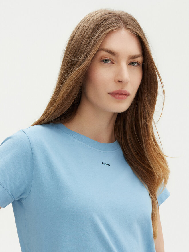 PINKO PINKO Marškinėliai Basico 100373 Mėlyna Regular Fit