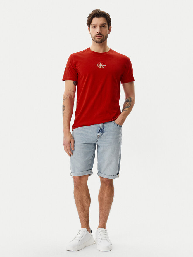 Calvin Klein Jeans Calvin Klein Jeans Camiseta Monologo J30J325649 Rojo Regular Fit