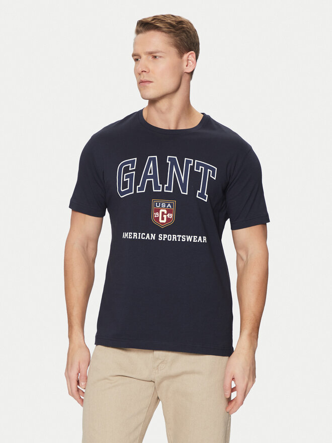 Gant Gant Majica 2003290 Mornarsko modra Regular Fit