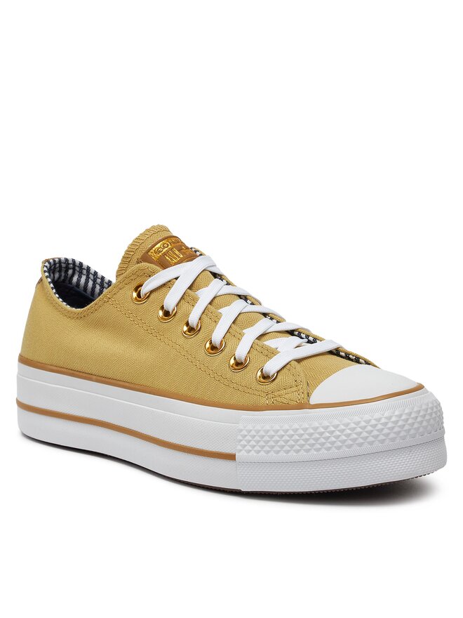 Converse amarillas plataforma outlet