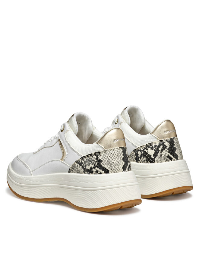 Geox Snīkeri Geox D Spherica Ecub-3 D46WTB 0BCAR C0405 Balts