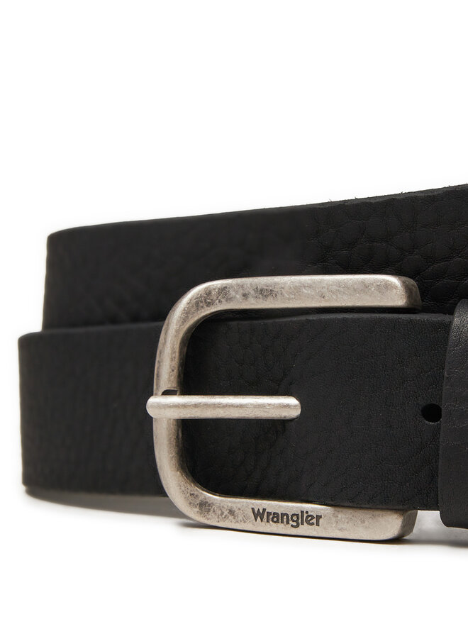 Wrangler Pasek Męski Wrangler Full Grain 112358071 Czarny